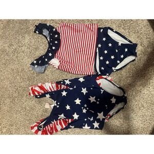 Girls patriotic Bathing suit Lot, 4T&5T. Americana Holiday‎
